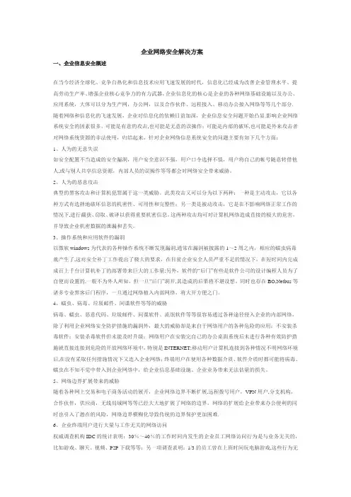 企业网络安全解决方案