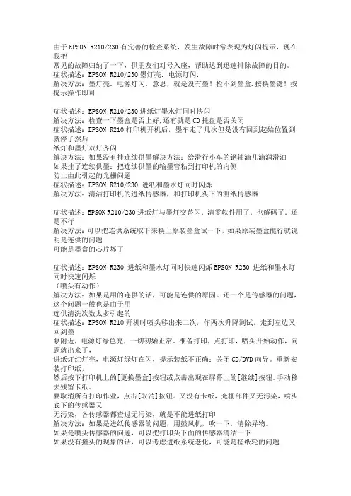 R230错误大全