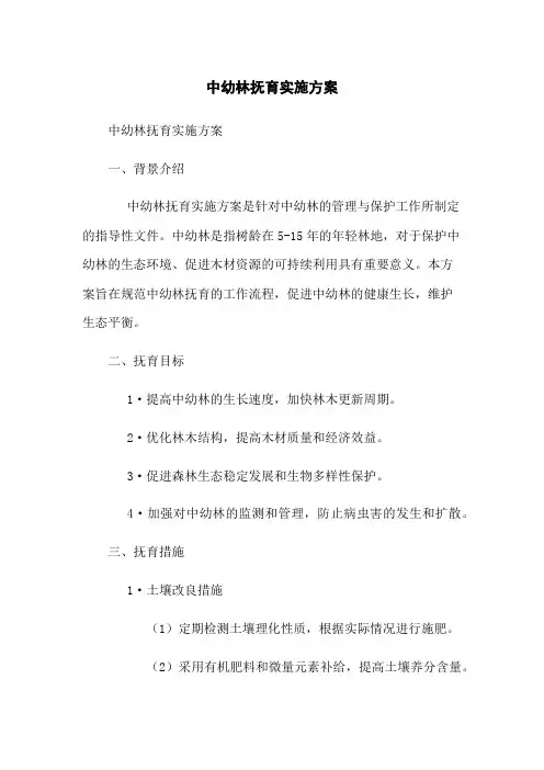 中幼林抚育实施方案