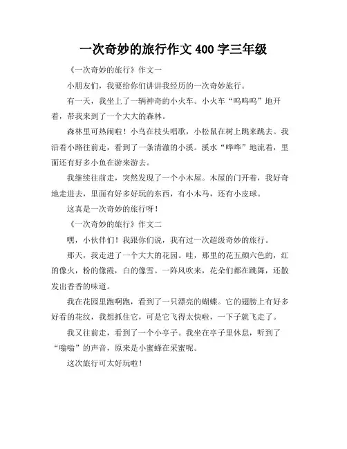 一次奇妙的旅行作文400字三年级