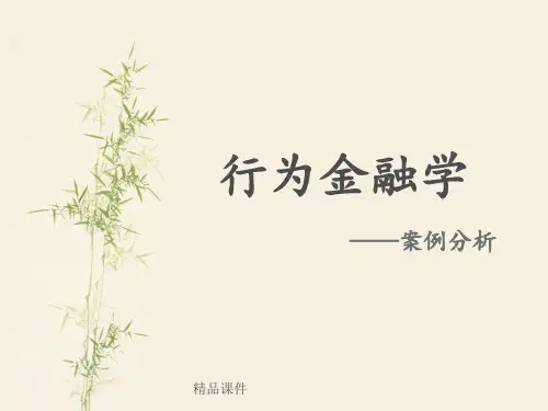 行为金融学案例分析