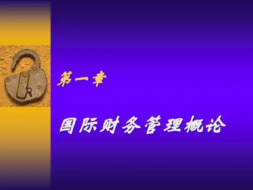 第一章 国际财务管理概论c