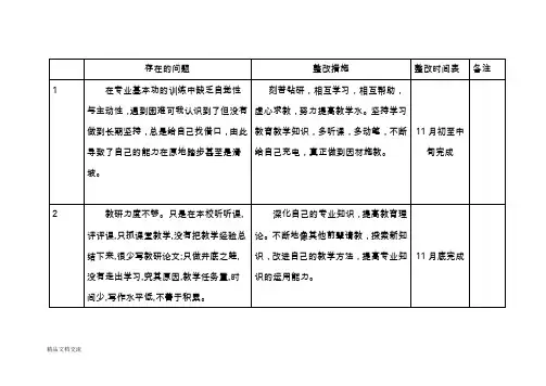 师德师风整改台账