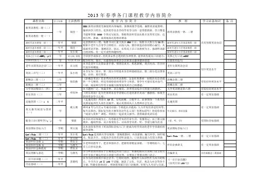 秋季各门课程教学内容简介上海老年大学