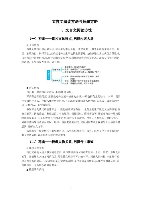 文言文阅读方法与解题方略