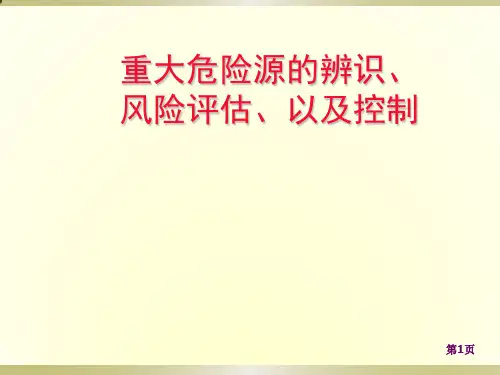重大危险源辨识、评估、以及控制