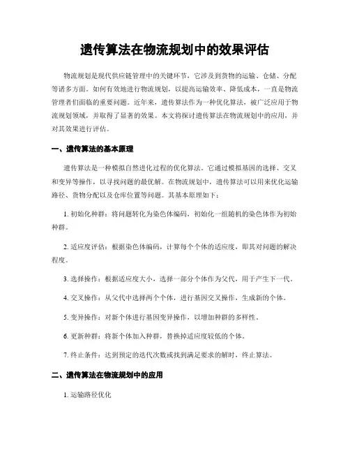 遗传算法在物流规划中的效果评估