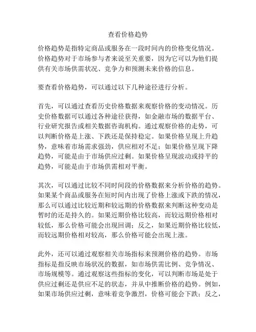 查看价格趋势