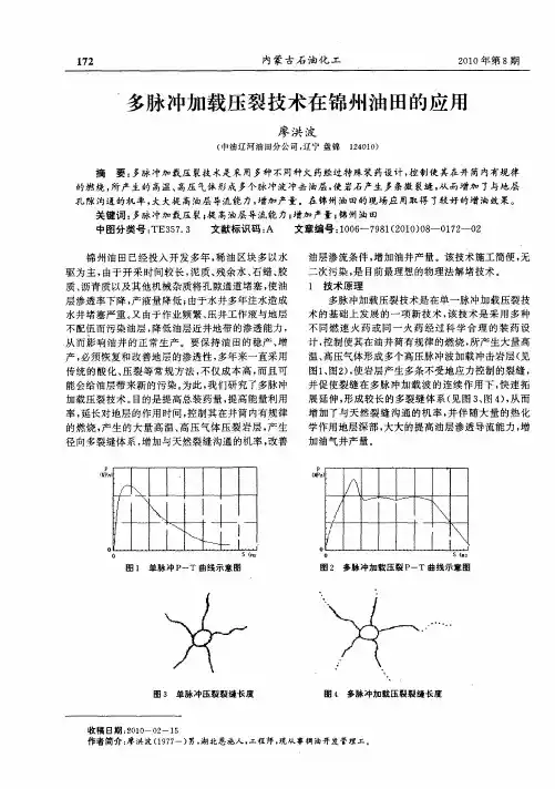多脉冲加载压裂技术在锦州油田的应用