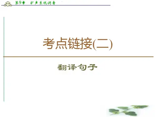高中语文新同步苏教选修《唐宋八大家散文》课件：考点链接2 翻译句子