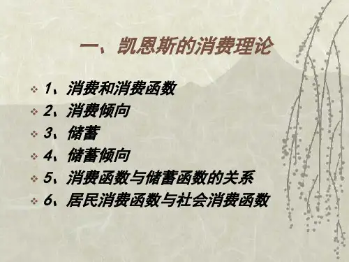 第三章简单均衡国民收入决定理论