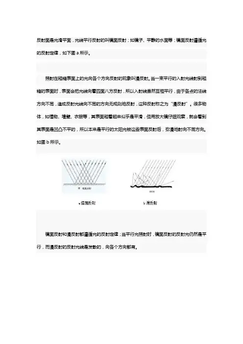 镜面反射和漫反射的总结
