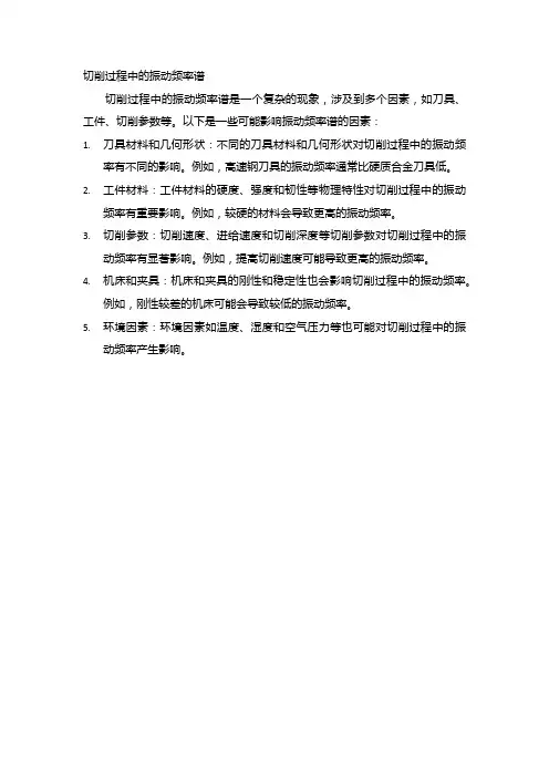 切削过程中的振动频率谱