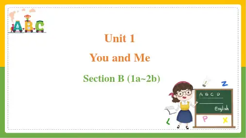 人教版2024新教材七上英语Unit 1 Section B (1a~2b)课件
