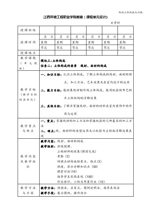 线材立体构成及训练.