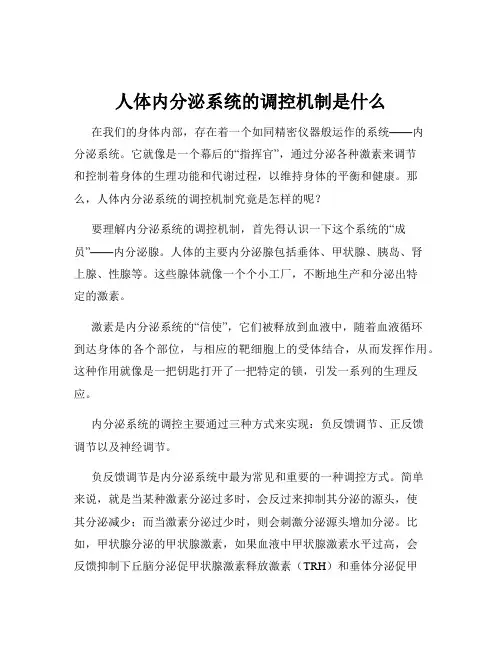 人体内分泌系统的调控机制是什么