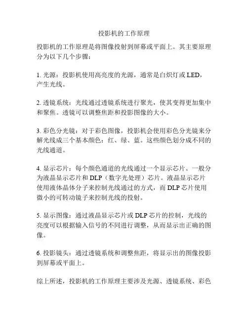 投影机的工作原理