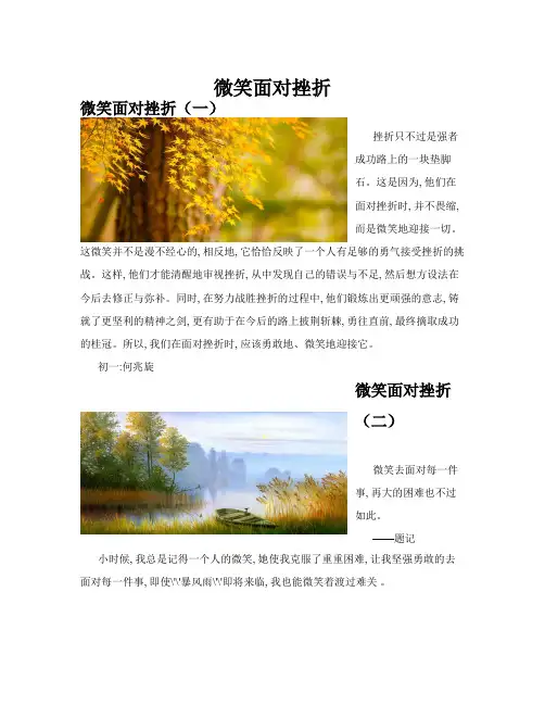 微笑面对挫折(共10篇)
