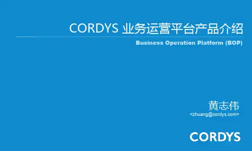 企业信息平台建设参考资料 OpenText Cordys BOP Product Overview  4.2