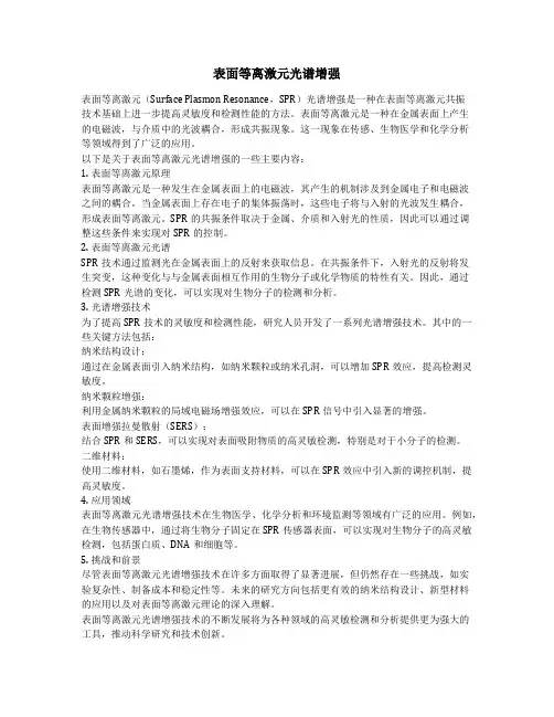 表面等离激元光谱增强