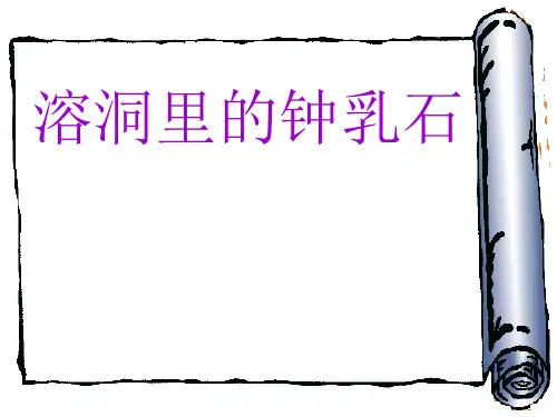 五年级下册科学课件-15溶洞里的钟乳石 ｜冀教版  (共20张PPT)