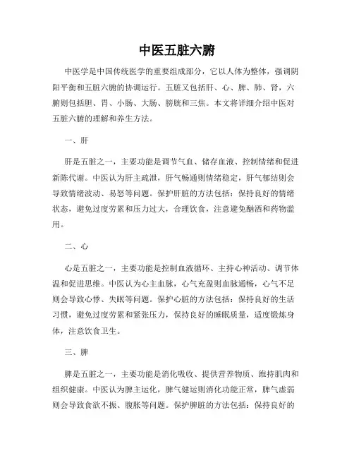 中医五脏六腑