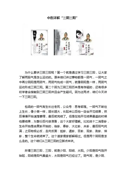 中医详解“三阴三阳”