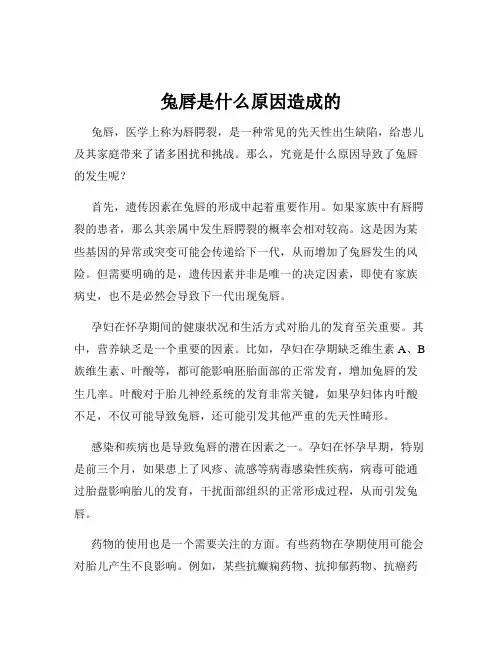 兔唇是什么原因造成的