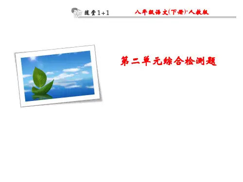 2017版八年级语文下册第二单元综合检测试题(人教版含答案)完美版