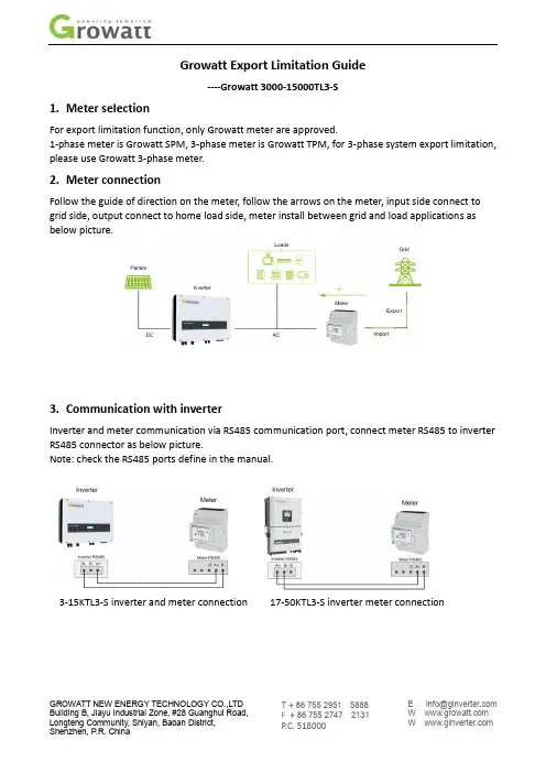 Growatt 3000-15000TL3-S 出口限制指南说明书