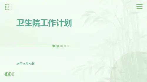 卫生院工作计划PPT