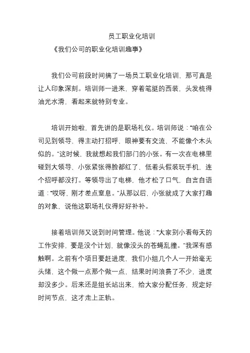 员工职业化培训