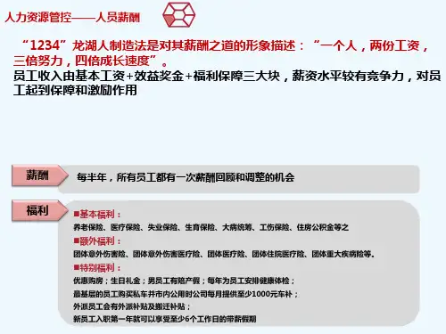 龙湖地产薪酬体系培训资料课件