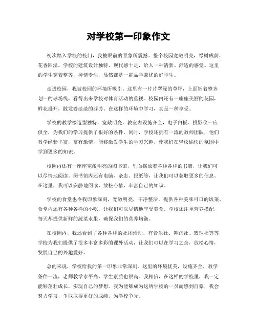 对学校第一印象作文
