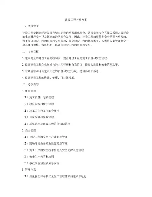 建设工程考核方案