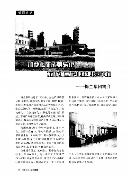 加快科研成果转化 不断提高企业核心竞争力——梅兰集团简介