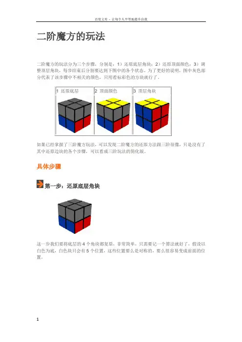 二阶魔方的玩法