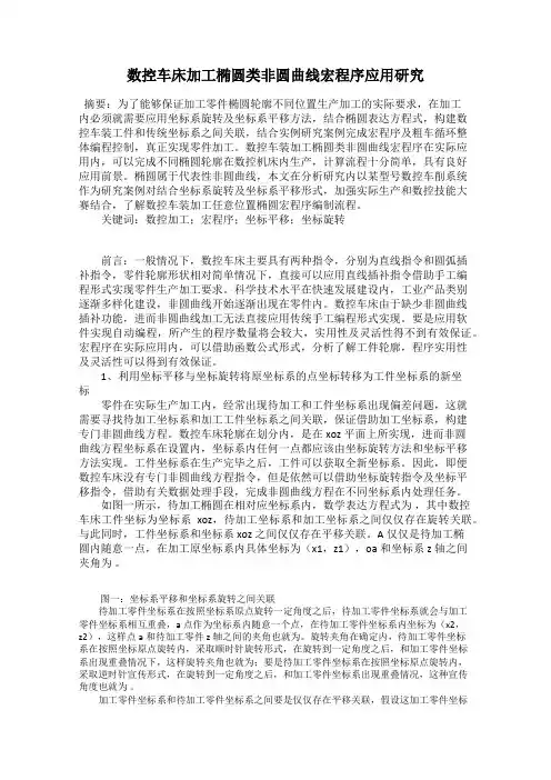 数控车床加工椭圆类非圆曲线宏程序应用研究