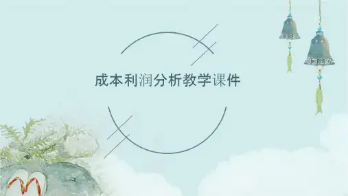 成本利润分析教学课件
