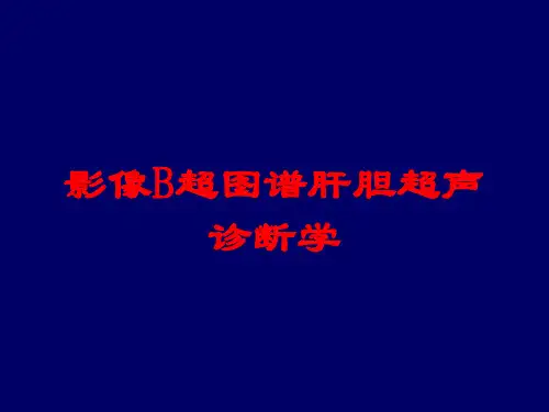 医学医疗-影像B超图谱肝胆超声诊断学培训课件