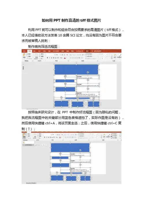 如何用PPT制作高清的tiff格式图片