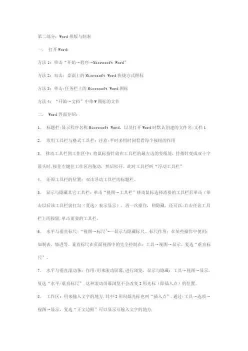 word基础知识