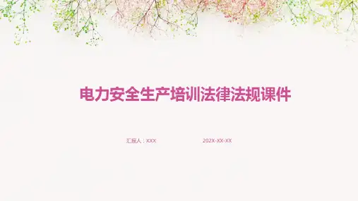 电力安全生产培训法律法规课件