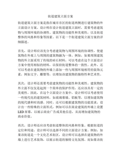 街道建筑立面方案