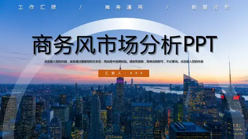 市场分析商业计划书工作计划工作汇报总结PPT模板