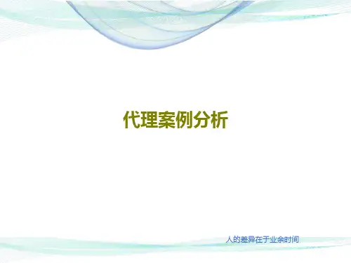 代理案例分析共17页
