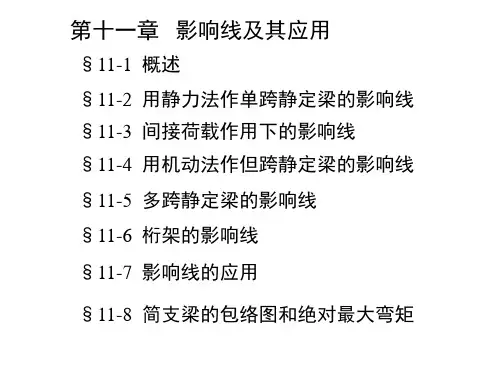 结构力学第11章 影响线