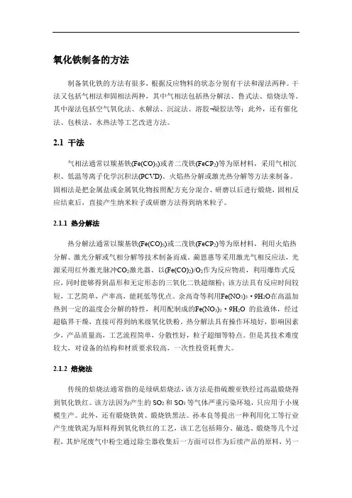 氧化铁制备的方法