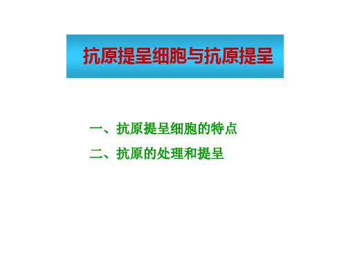 免疫学全套课件--8.APC及抗原呈递