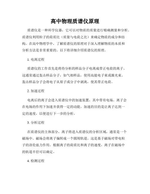 高中物理质谱仪原理